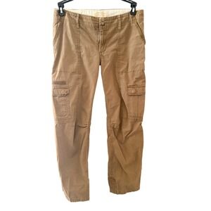 Eddie Bauer Ripstop Cargo Pants Women's 4 Tan Khaki Cotton Utility Hiking Work